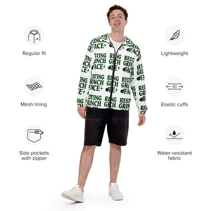 Resting Grinch Face Goth Teen Windbreaker | – RB Designa Co
