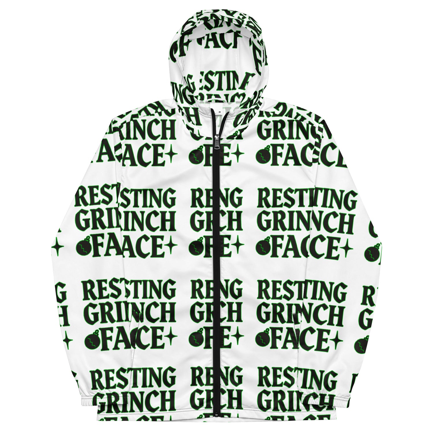 Resting Grinch Face Goth Teen Windbreaker | – RB Designa Co