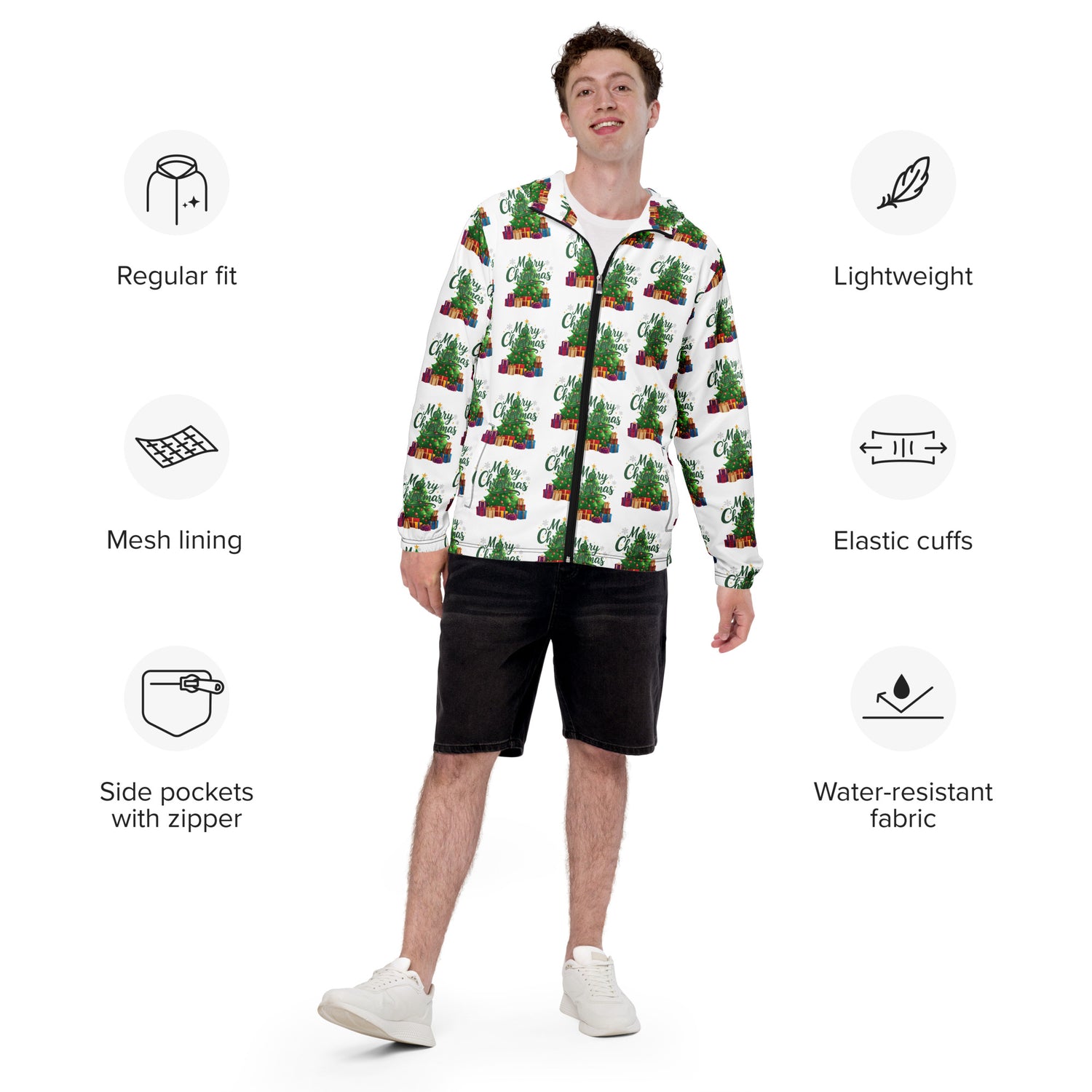 Merry Christmas Green Teen Windbreaker | – RB Designa Co