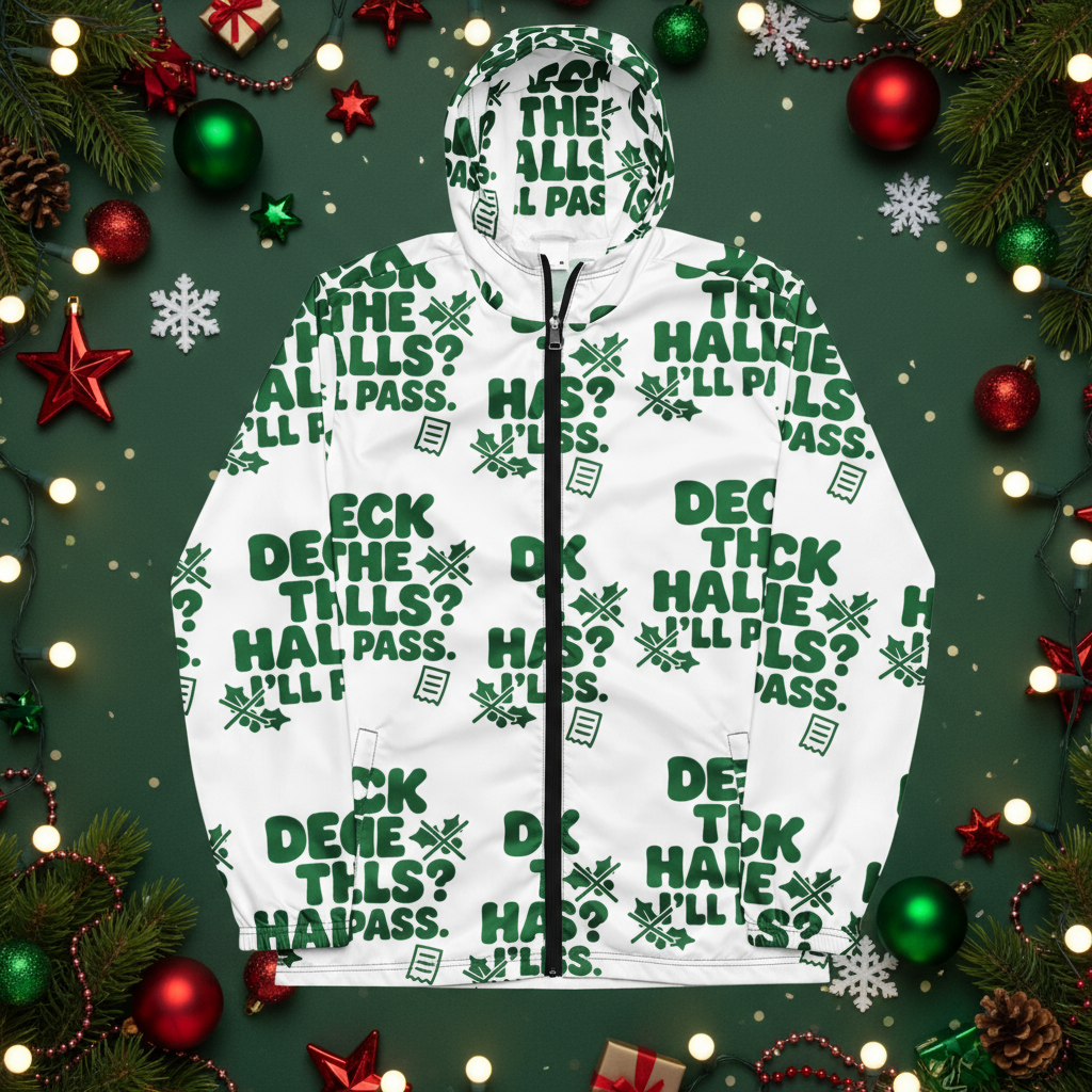 Deck The Halls Humbag Windbreaker