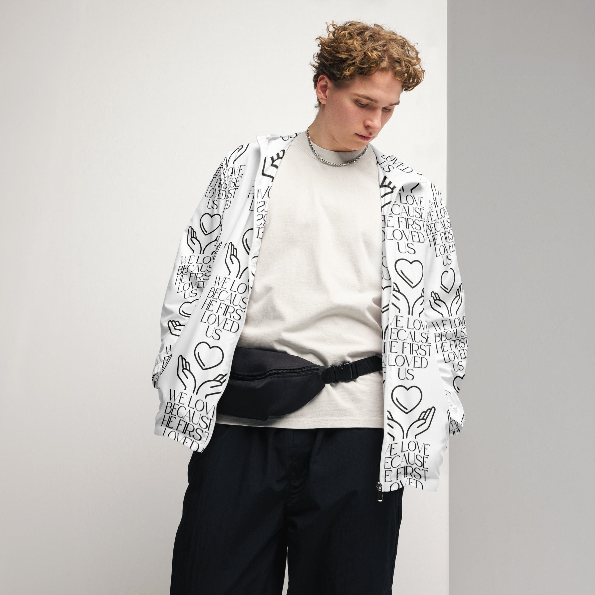 He First Loved Us Biblical Windbreaker | – RB Designa Co