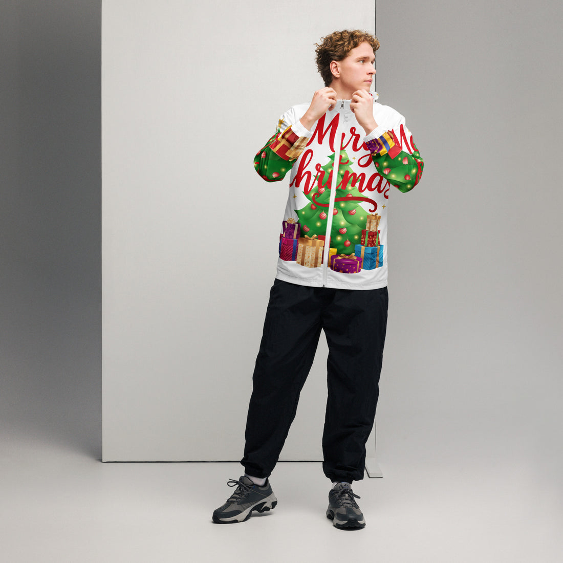 Merry Christmas Red Teen Windbreaker | – RB Designa Co