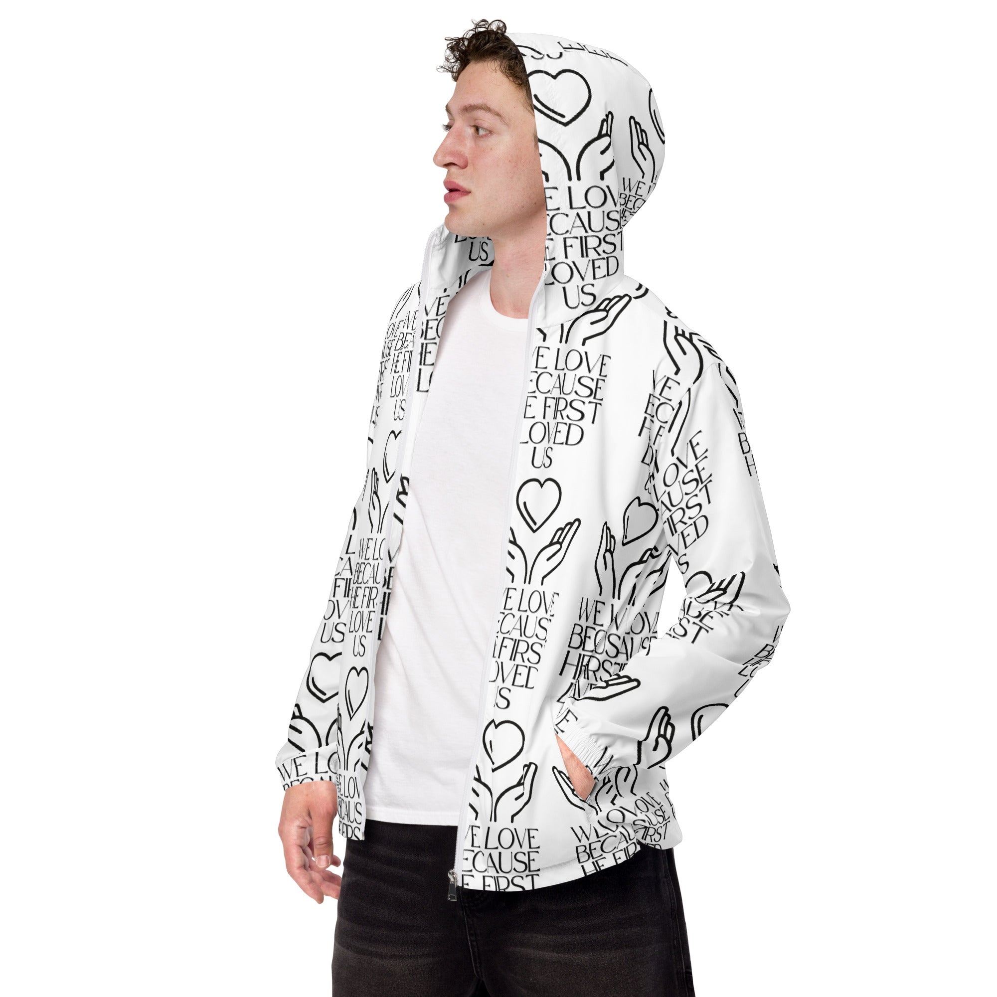 He First Loved Us Biblical Windbreaker | – RB Designa Co