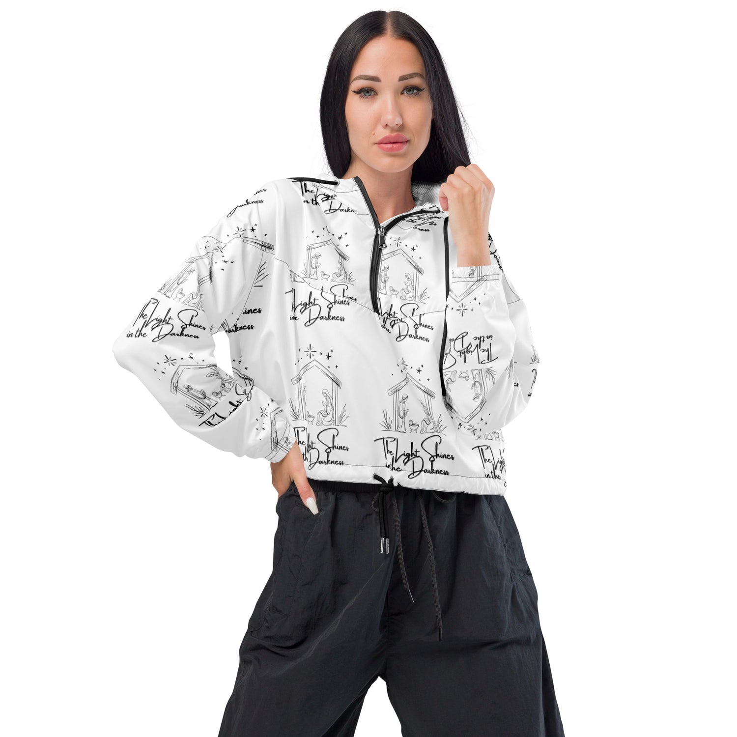 Light in Darkness Biblical Cropped Windbreaker | – RB Designa Co