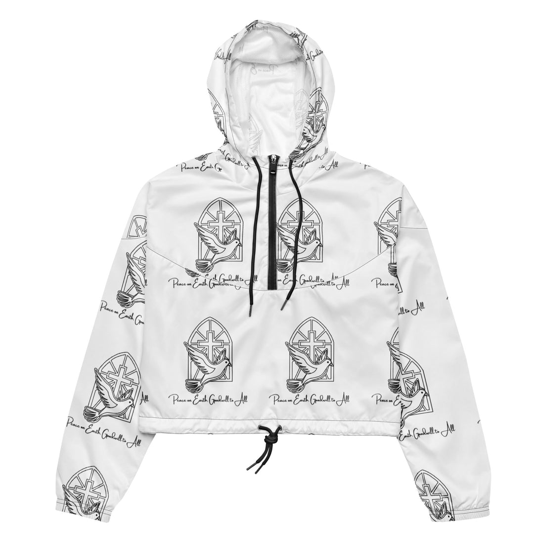 Peace Love God Biblical Cropped Windbreaker | – RB Designa Co