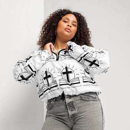 Joy of the Lord Biblical Cropped Windbreaker | – RB Designa Co