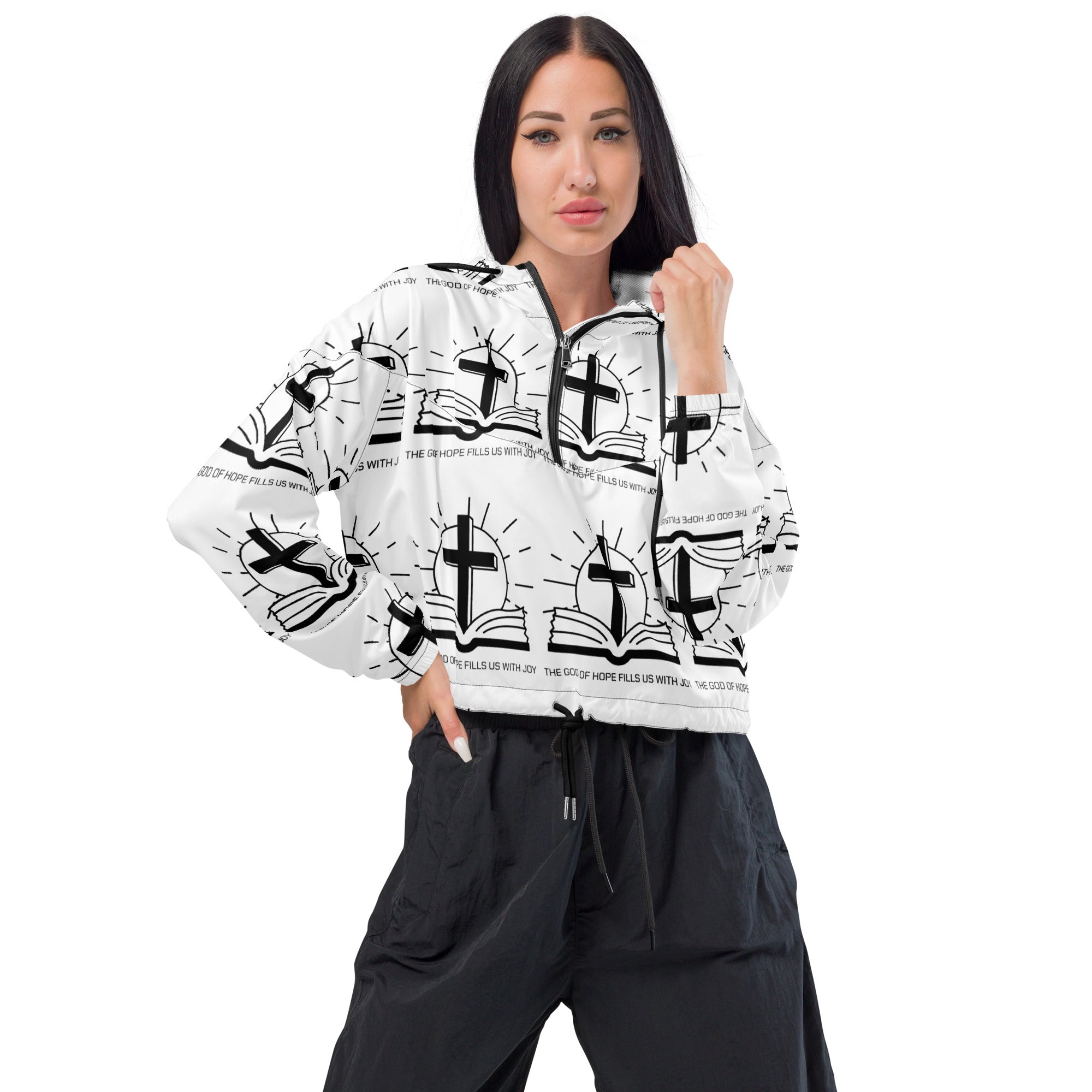 Joy of the Lord Biblical Cropped Windbreaker | – RB Designa Co