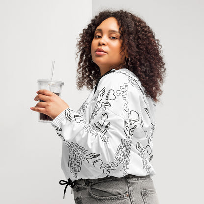 He First Loved Us Biblical Cropped Windbreaker | – RB Designa Co