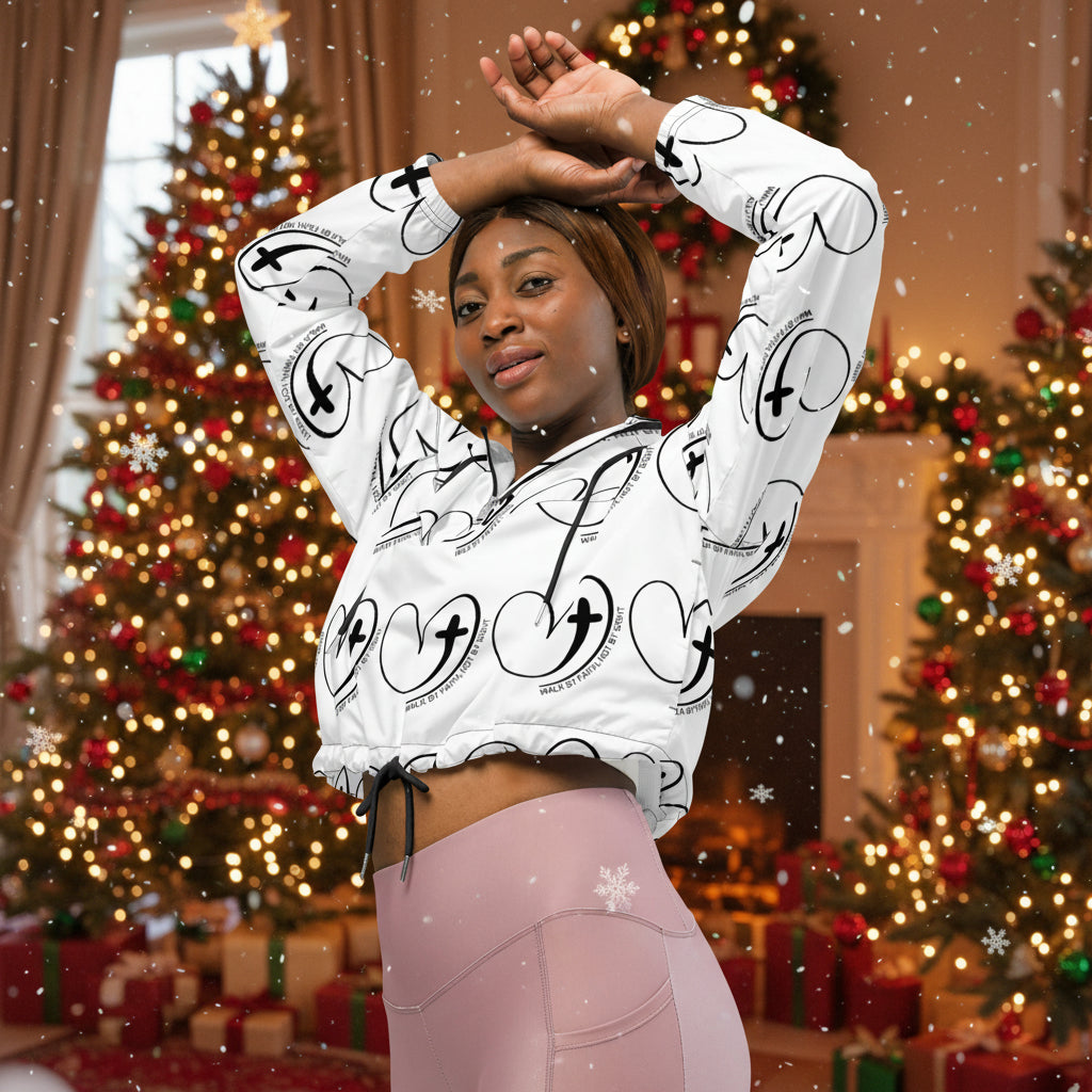 Walk By Faith Biblical Cropped Windbreaker | – RB Designa Co