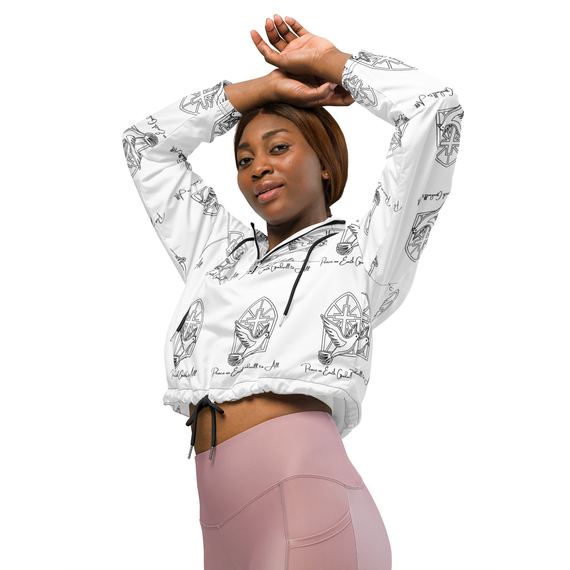 Peace Love God Biblical Cropped Windbreaker | – RB Designa Co