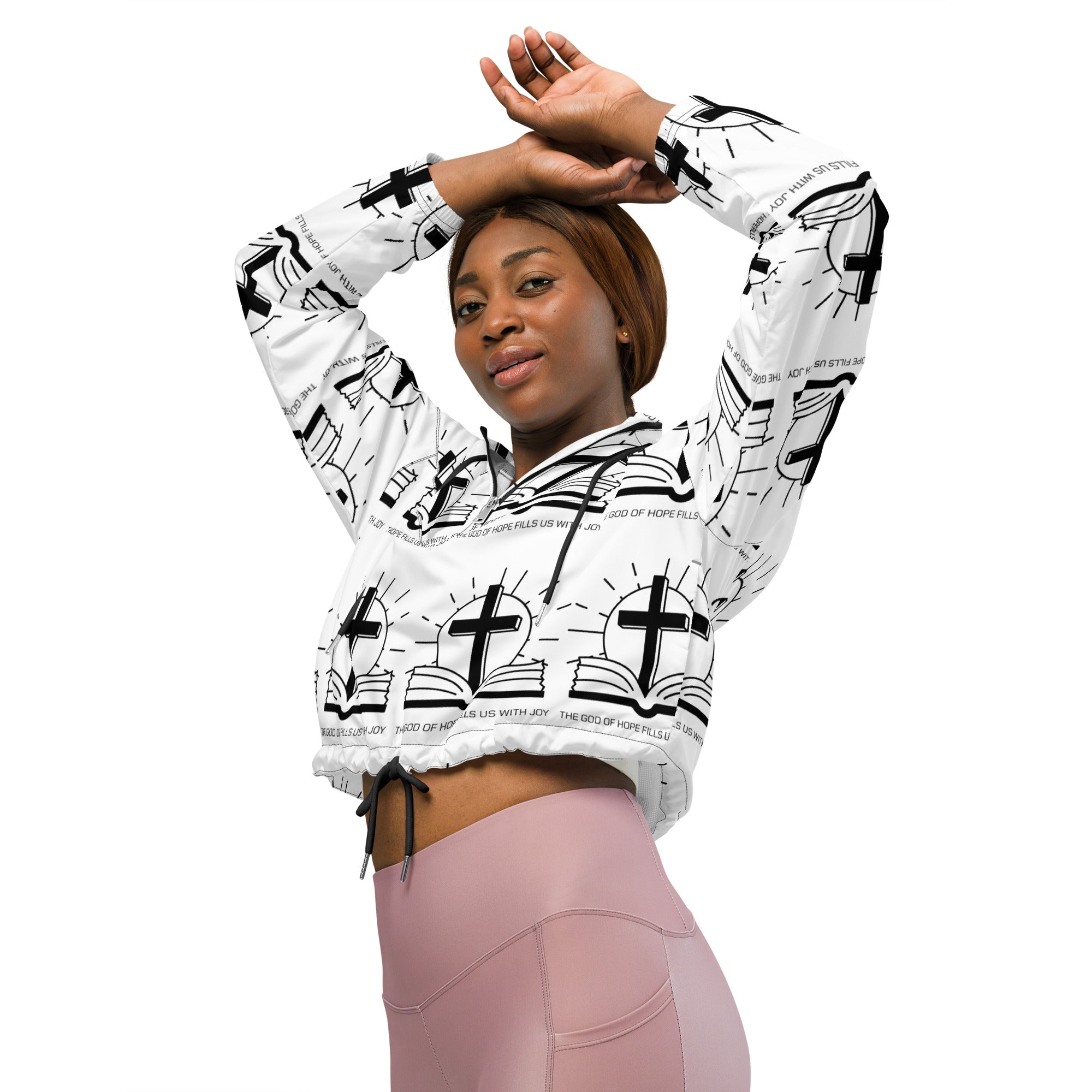 Joy of the Lord Biblical Cropped Windbreaker | – RB Designa Co