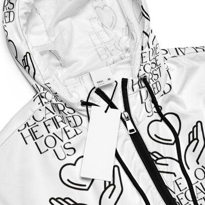 He First Loved Us Biblical Cropped Windbreaker | – RB Designa Co