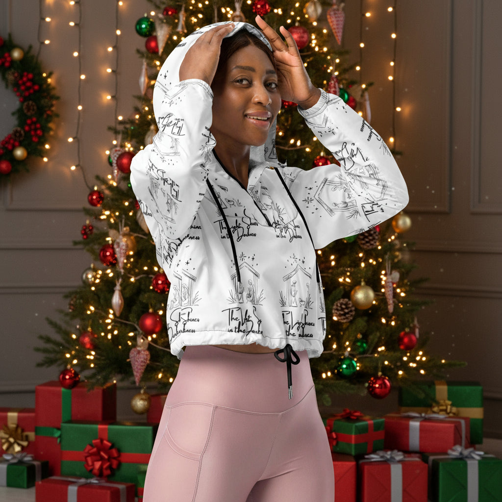 Light in Darkness Biblical Cropped Windbreaker | – RB Designa Co