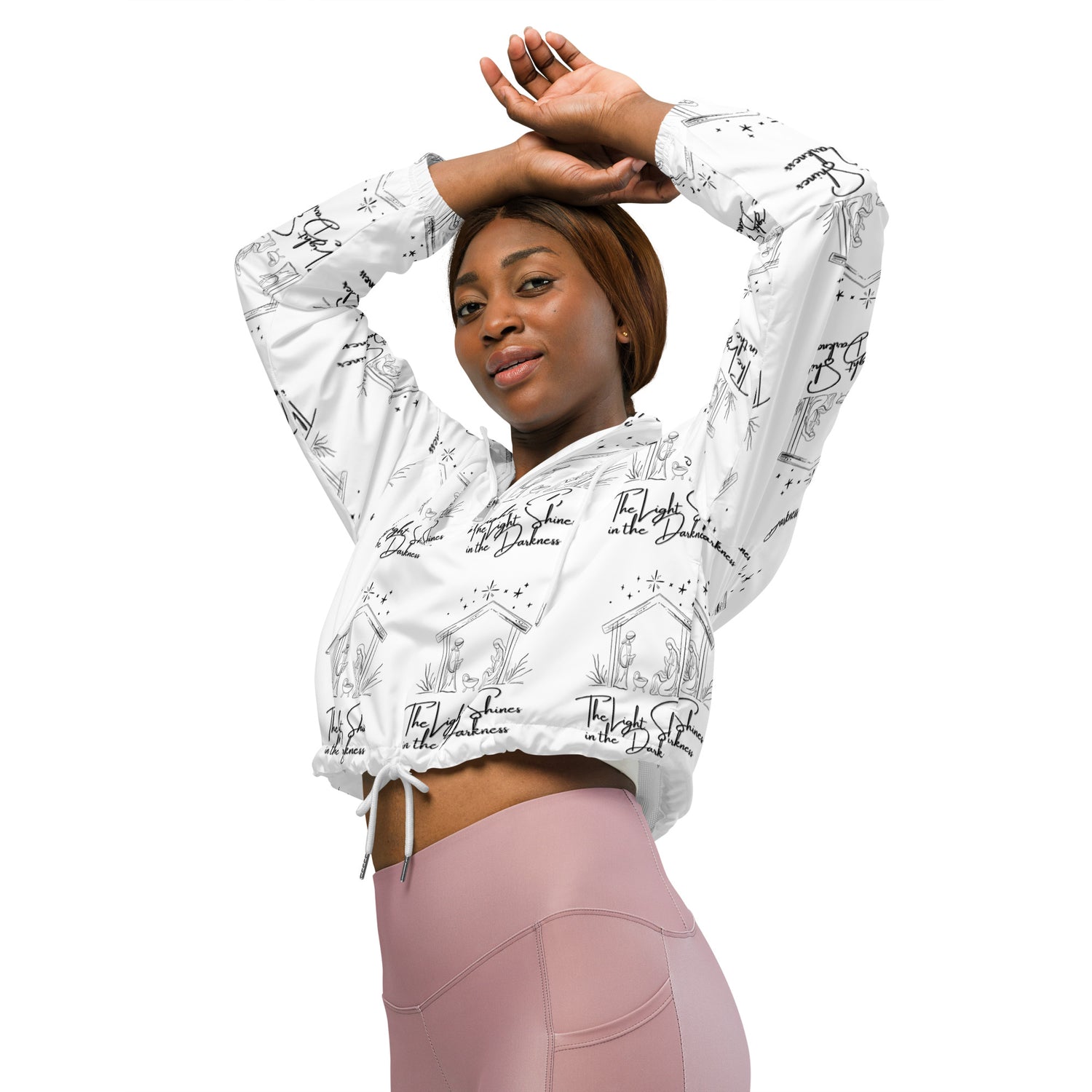 Light in Darkness Biblical Cropped Windbreaker | – RB Designa Co