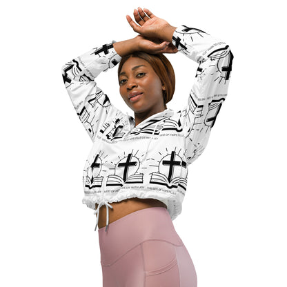 Joy of the Lord Biblical Cropped Windbreaker | – RB Designa Co