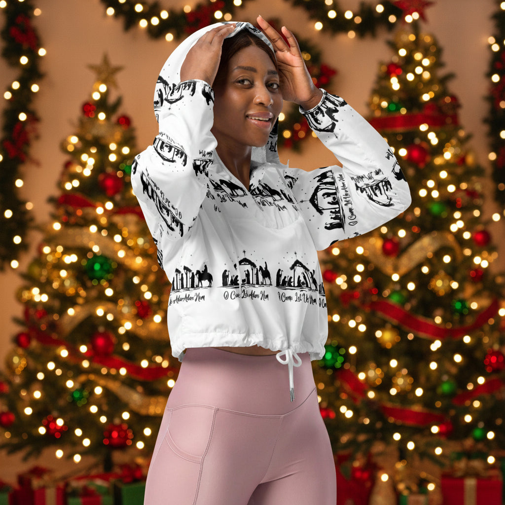 Adore Him Biblical Cropped Windbreaker | – RB Designa Co