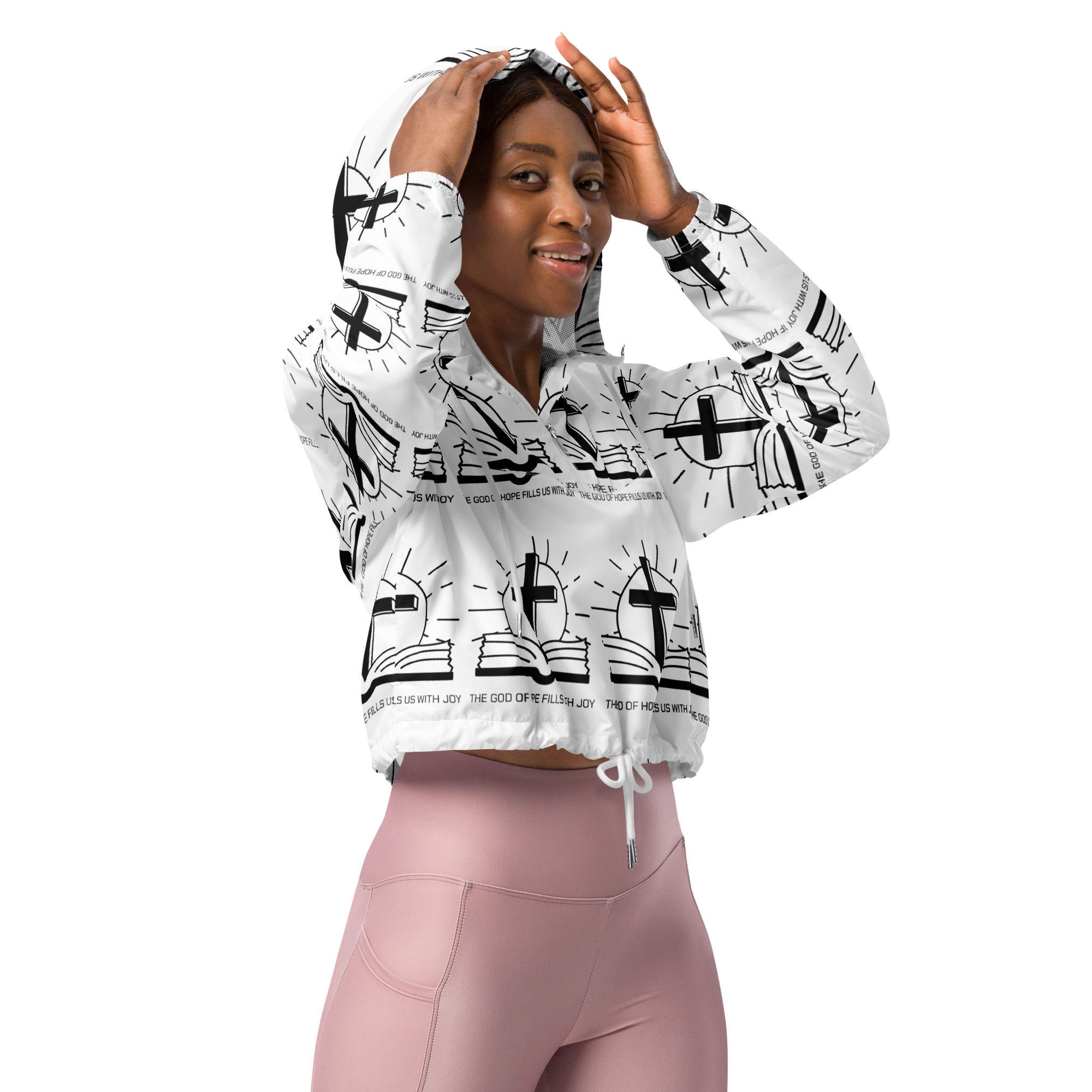 Joy of the Lord Biblical Cropped Windbreaker | – RB Designa Co