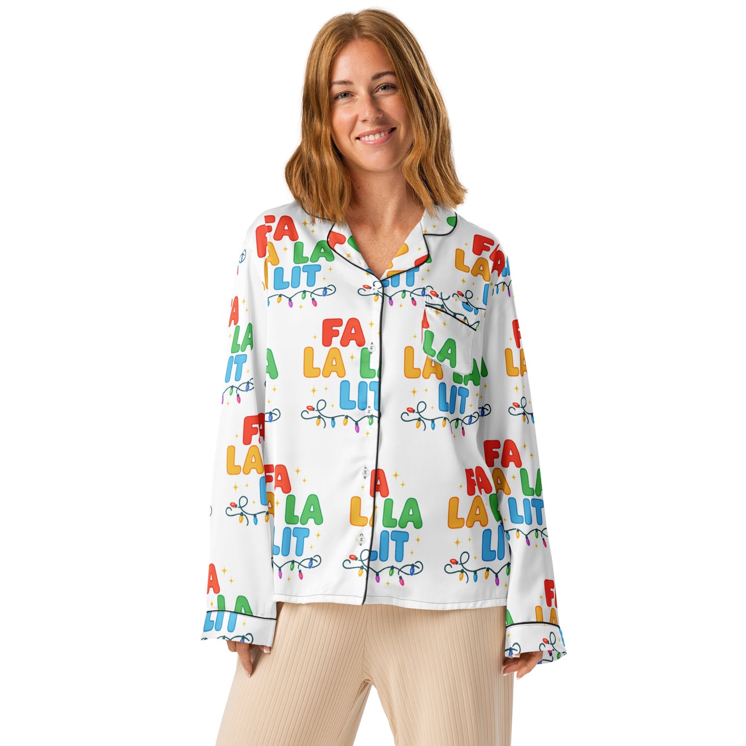 Fa La Lit Teen Long Sleeve Pajama Top | – RB Designa Co