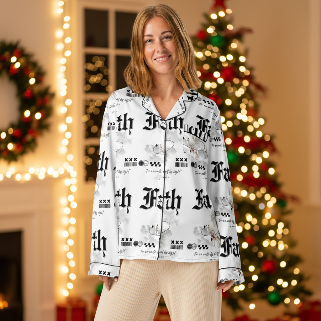 Faith Back Light Biblical Long Sleeve Pajama Top | – RB Designa Co