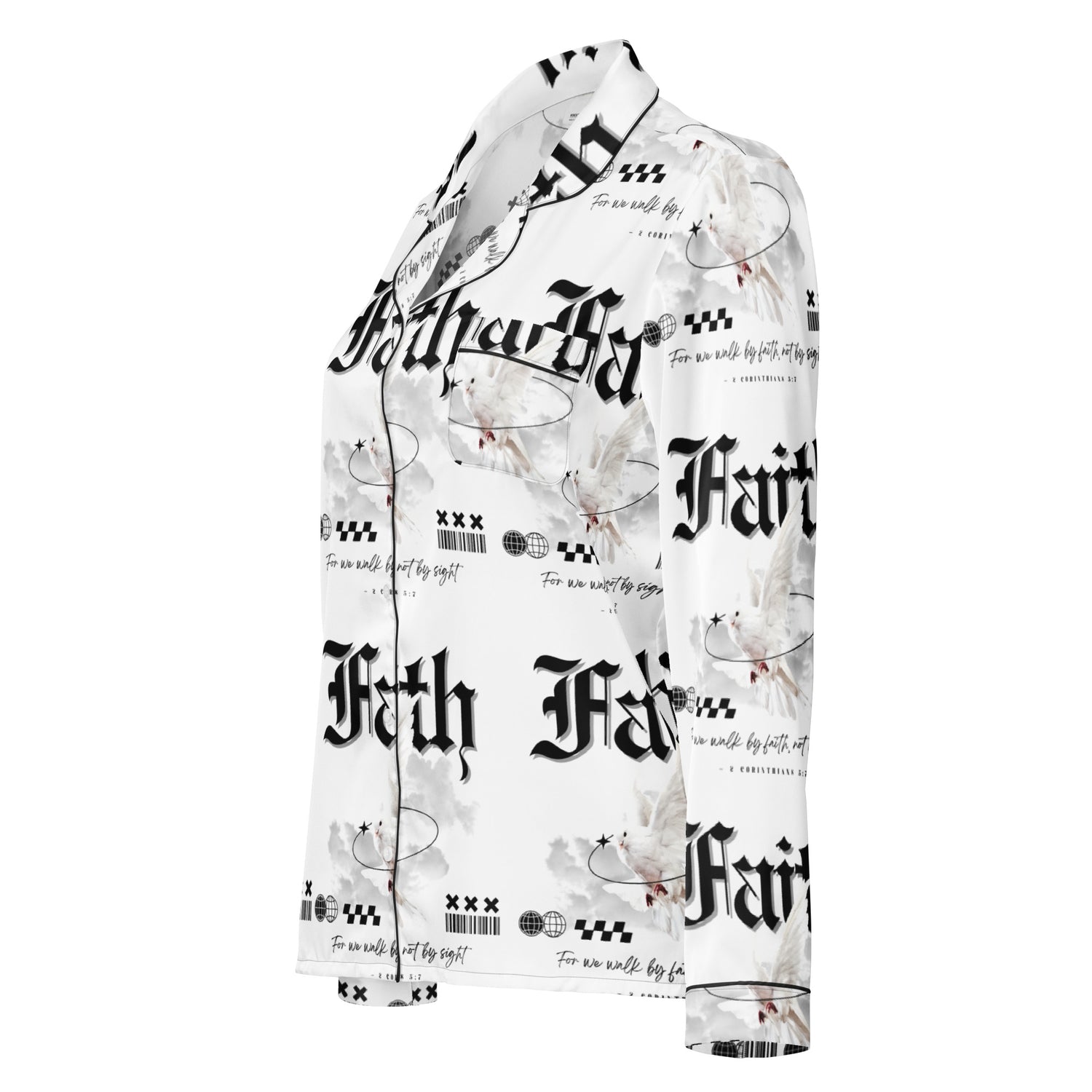 Faith Back Light Biblical Long Sleeve Pajama Top | – RB Designa Co