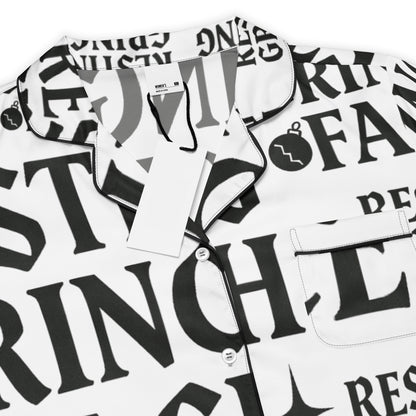 Resting Grinch Face Goth Anti-Christmas / Bah Humbug Long Sleeve Pajama Top | – RB Designa Co