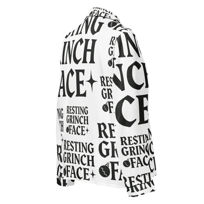 Resting Grinch Face Goth Anti-Christmas / Bah Humbug Long Sleeve Pajama Top | – RB Designa Co