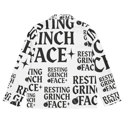 Resting Grinch Face Goth Anti-Christmas / Bah Humbug Long Sleeve Pajama Top | – RB Designa Co