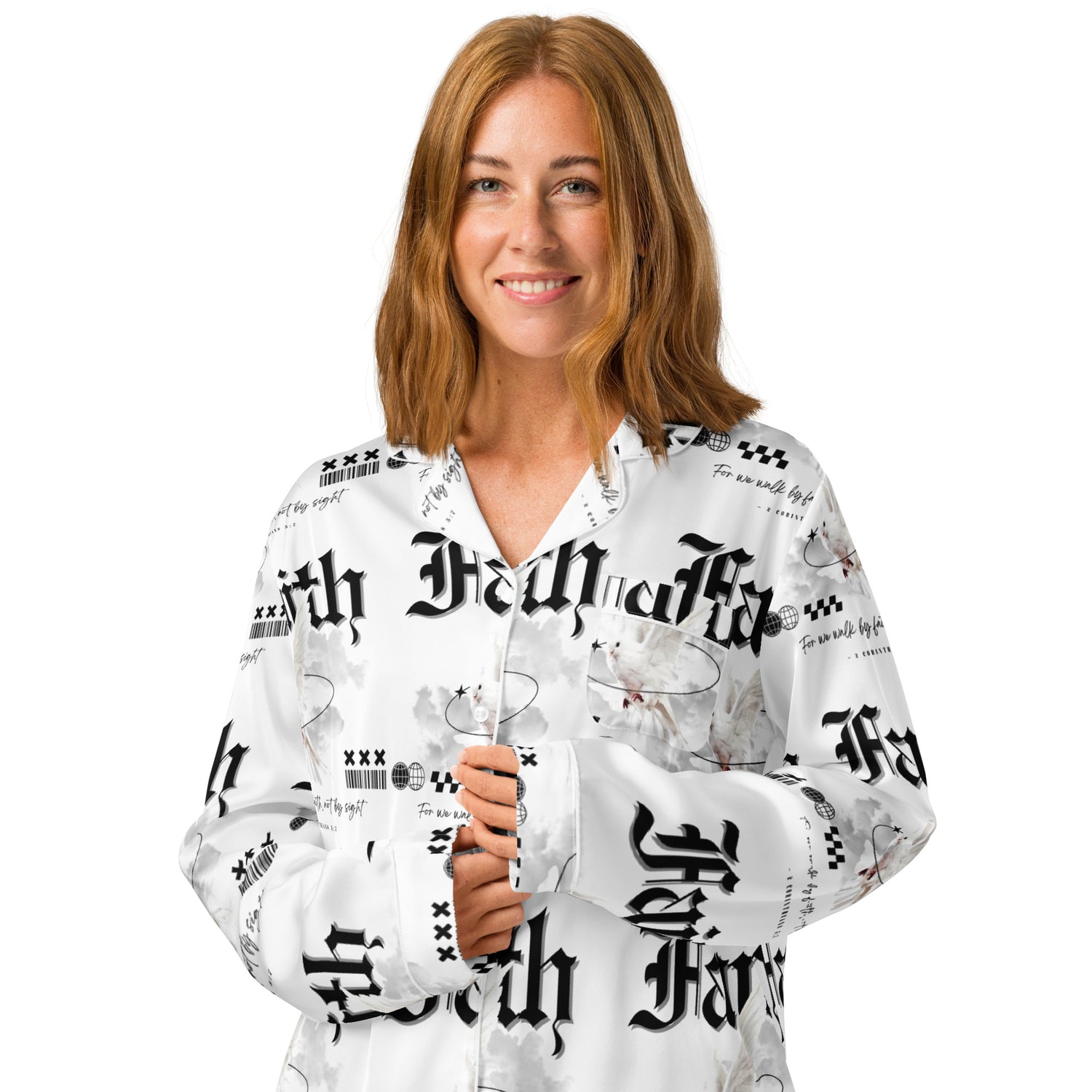 Faith Back Light Biblical Long Sleeve Pajama Top | – RB Designa Co
