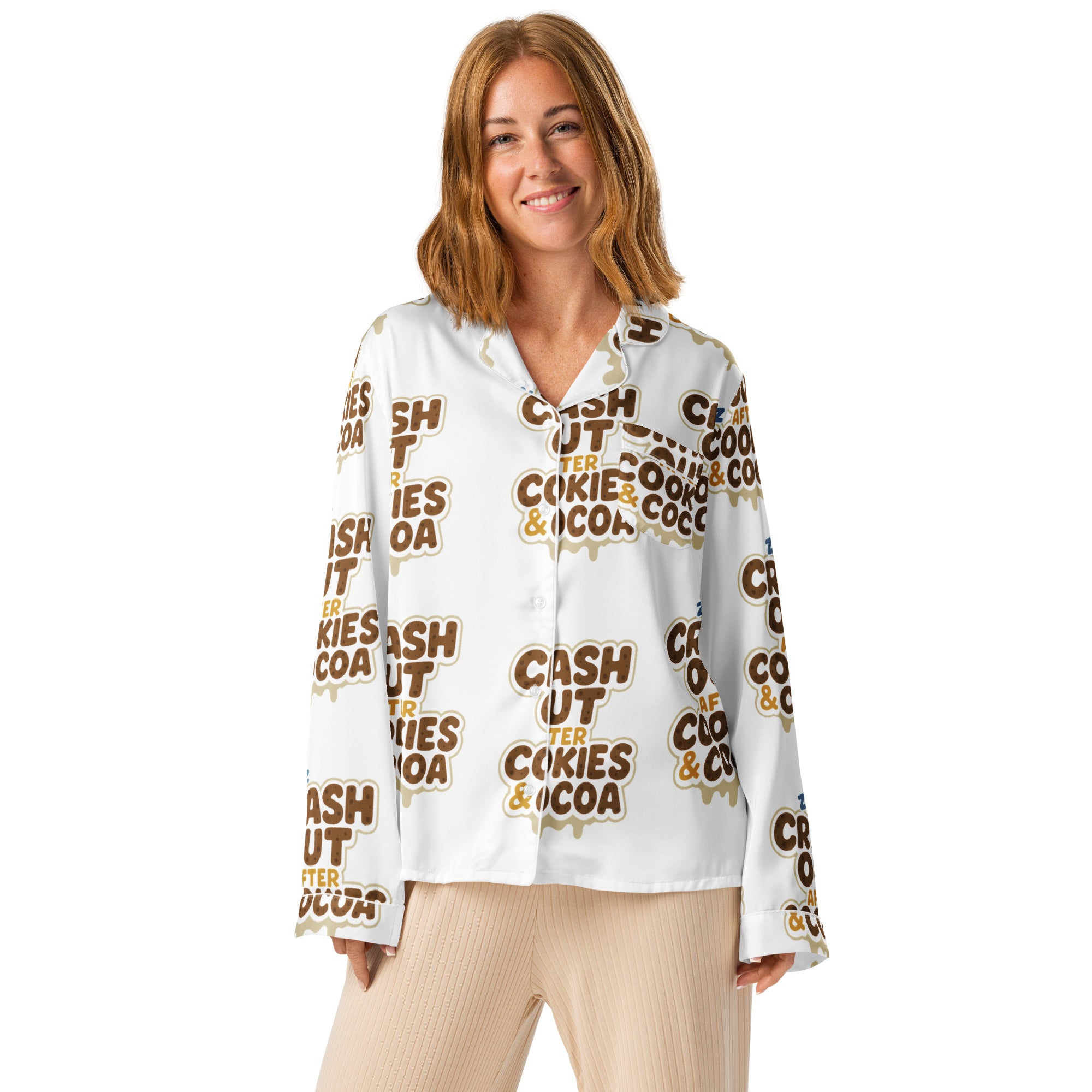 Cookies Cocoa Teen Long Sleeve Pajama Top | – RB Designa Co