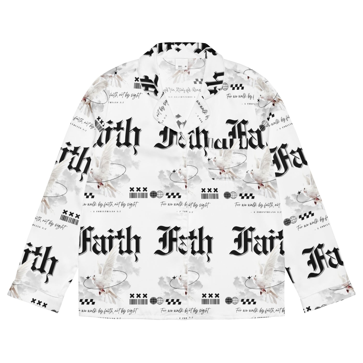 Faith Back Light Biblical Long Sleeve Pajama Top | – RB Designa Co