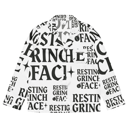 Resting Grinch Face Goth Anti-Christmas / Bah Humbug Long Sleeve Pajama Top | – RB Designa Co