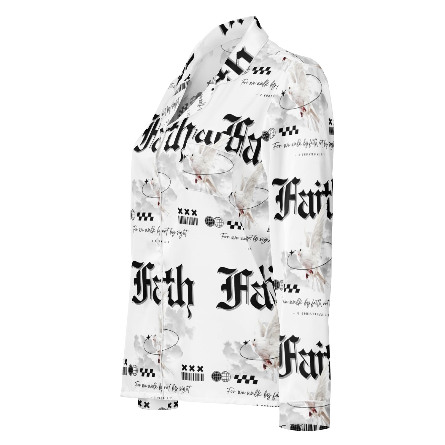 Faith Back Light Biblical Long Sleeve Pajama Top | – RB Designa Co