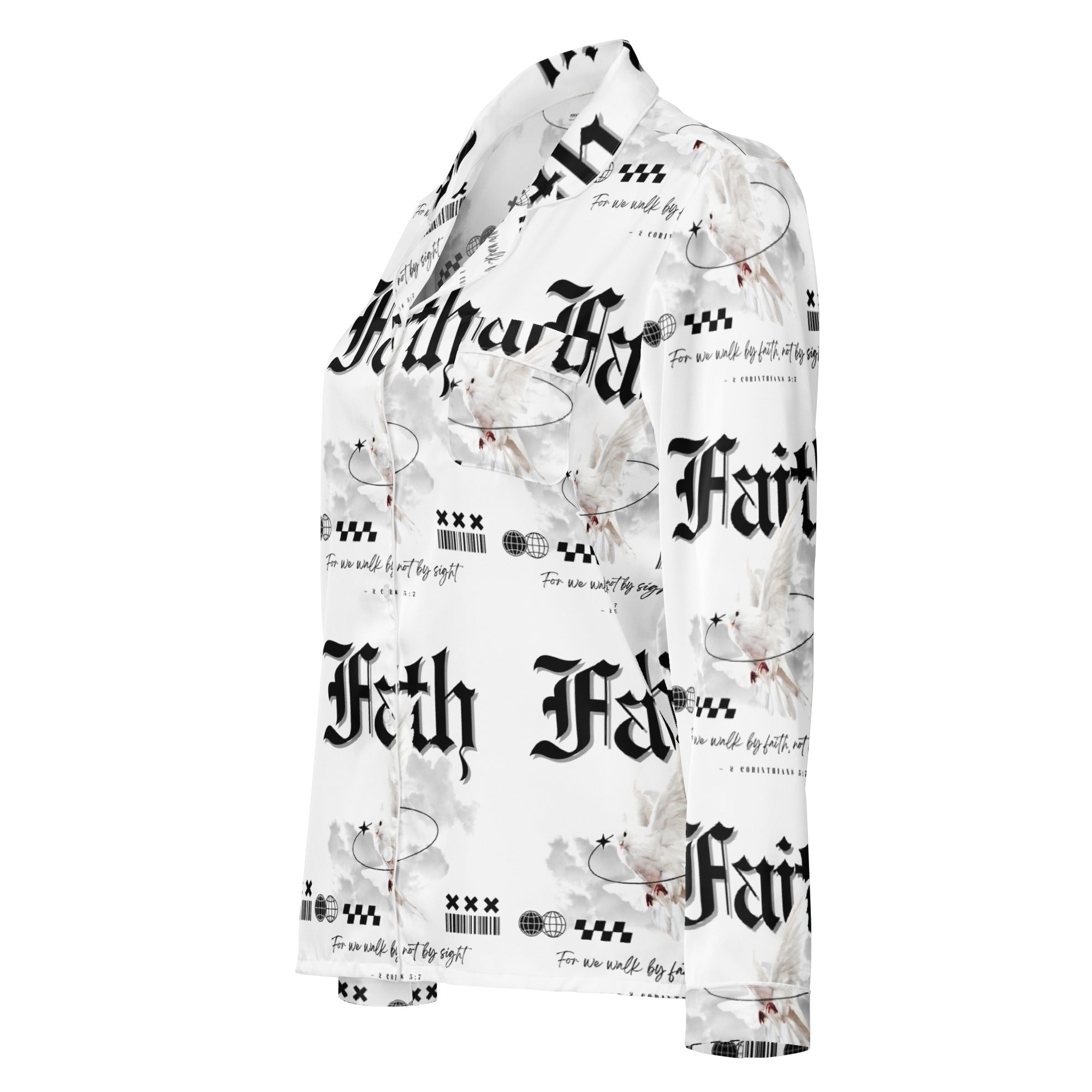 Faith Back Light Biblical Long Sleeve Pajama Top | – RB Designa Co