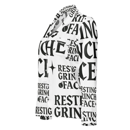 Resting Grinch Face Goth Anti-Christmas / Bah Humbug Long Sleeve Pajama Top | – RB Designa Co