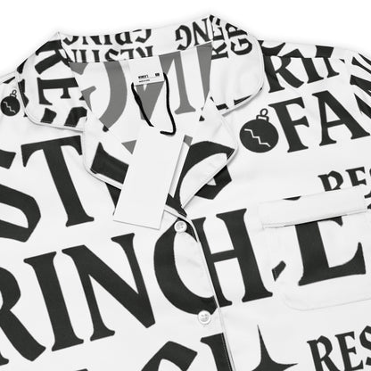 Resting Grinch Face Goth Anti-Christmas / Bah Humbug Long Sleeve Pajama Top | – RB Designa Co