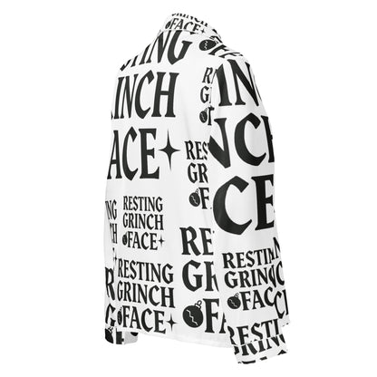 Resting Grinch Face Goth Anti-Christmas / Bah Humbug Long Sleeve Pajama Top | – RB Designa Co