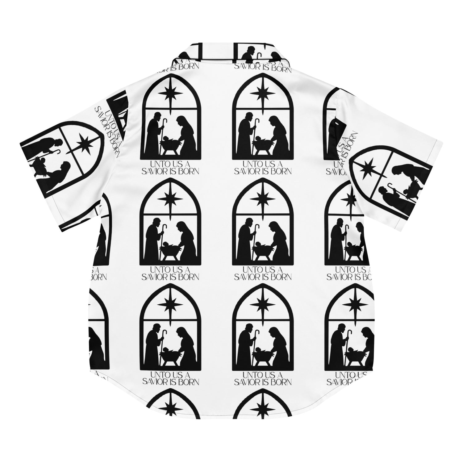 Savior is Born White Biblical Short-Sleeves Pajama Top | – RB Designa Co