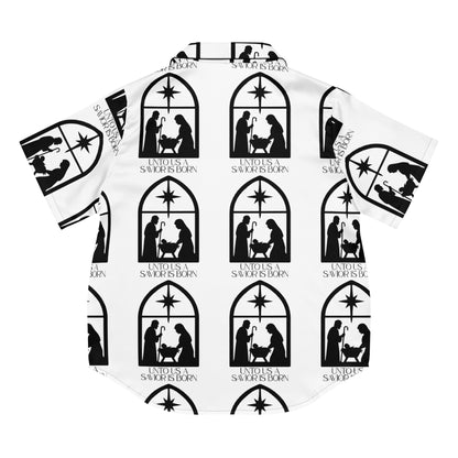 Savior is Born White Biblical Short-Sleeves Pajama Top | – RB Designa Co