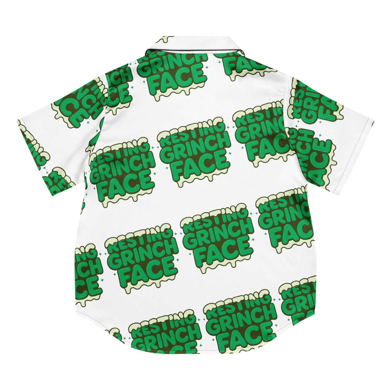 Resting Grinch Face Anti-Christmas / Bah Humbug Short-Sleeves Pajama Top | – RB Designa Co
