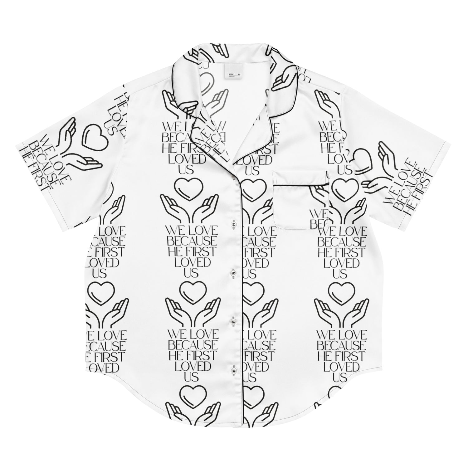 He First Loved Us Biblical Short-Sleeves Pajama Top | – RB Designa Co