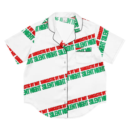 Sarcastic Silent Night Anti-Christmas / Bah Humbug Short-Sleeves Pajama Top | – RB Designa Co