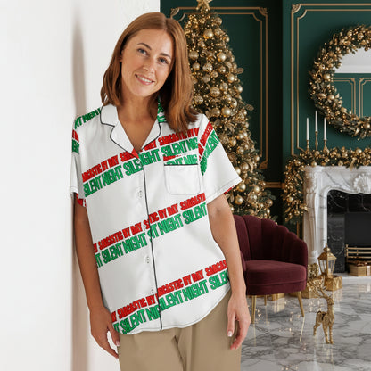 Sarcastic Silent Night Anti-Christmas / Bah Humbug Short-Sleeves Pajama Top | – RB Designa Co
