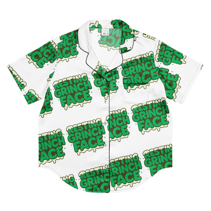 Resting Grinch Face Anti-Christmas / Bah Humbug Short-Sleeves Pajama Top | – RB Designa Co