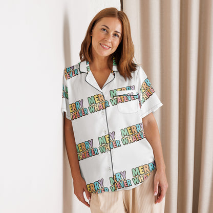 Merry Whatever Teen Short-Sleeves Pajama Top | – RB Designa Co