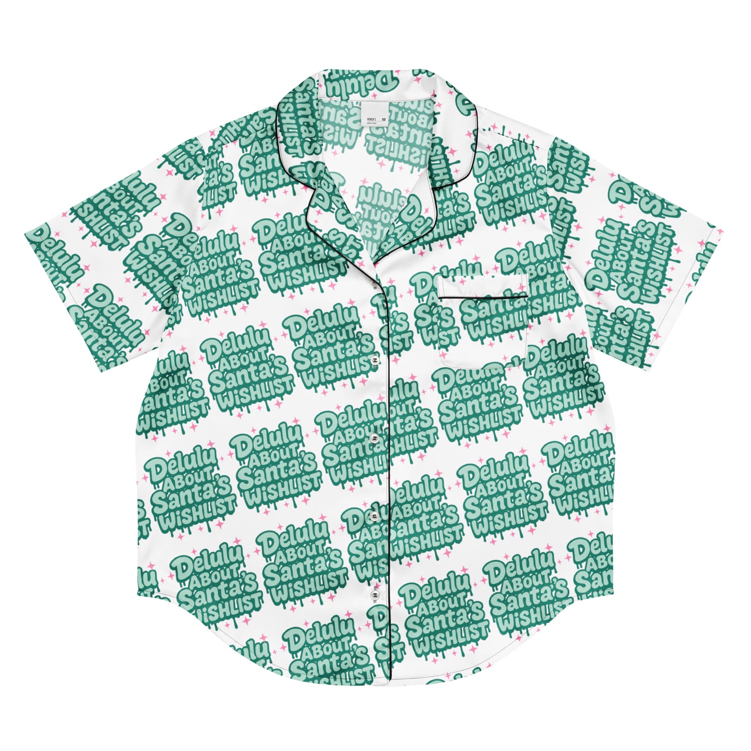 Delulu All Green Teen Short-Sleeves Pajama Top | – RB Designa Co