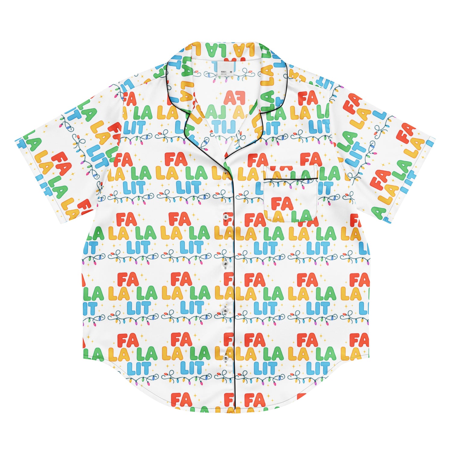 Fa La Lit Teen Short-Sleeves Pajama Top | – RB Designa Co