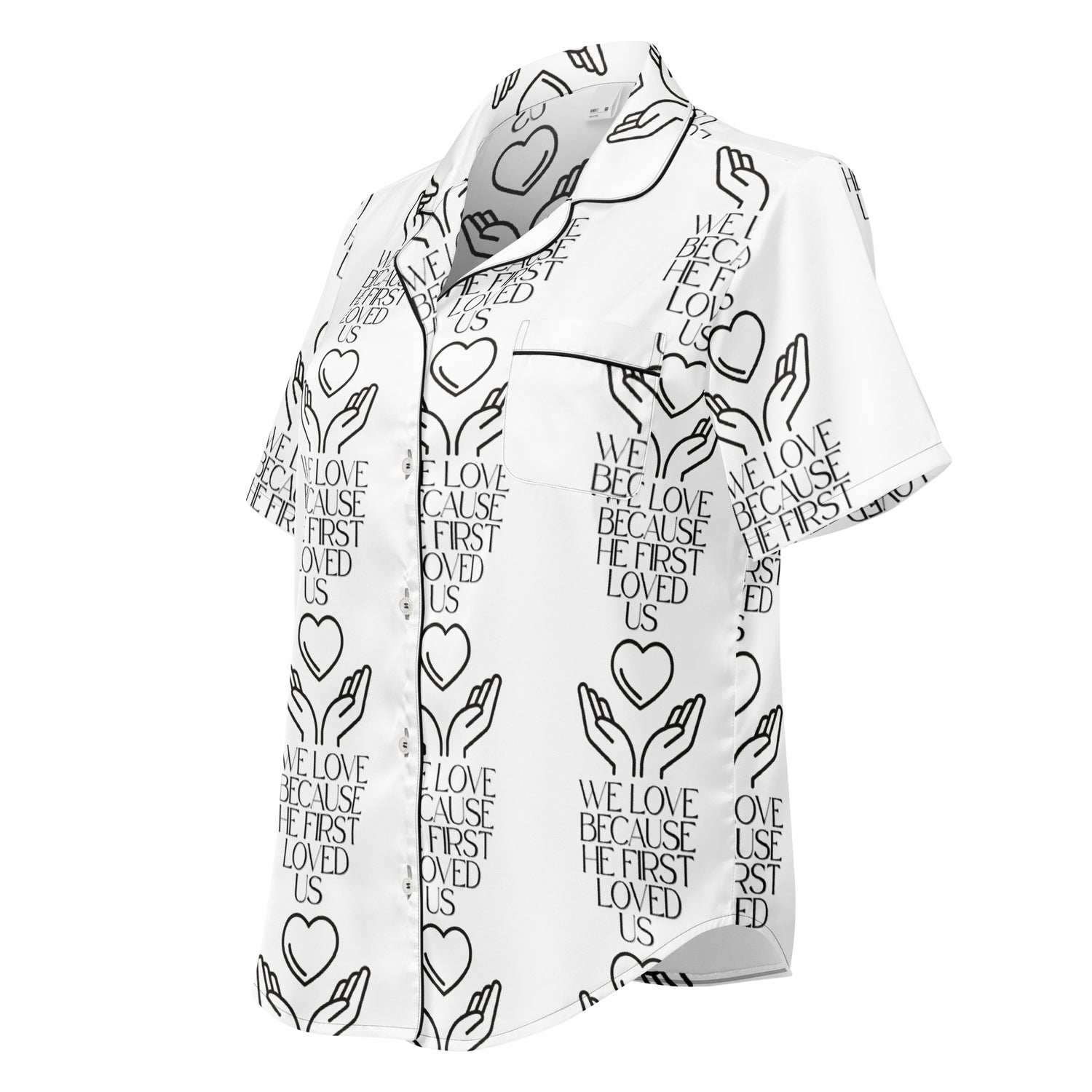 He First Loved Us Biblical Short-Sleeves Pajama Top | – RB Designa Co