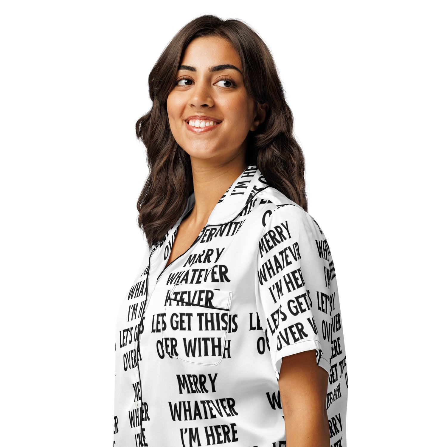 Get This Over Light Anti-Christmas / Bah Humbug Short-Sleeves Pajama Top | – RB Designa Co