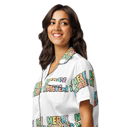 Merry Whatever Teen Short-Sleeves Pajama Top | – RB Designa Co