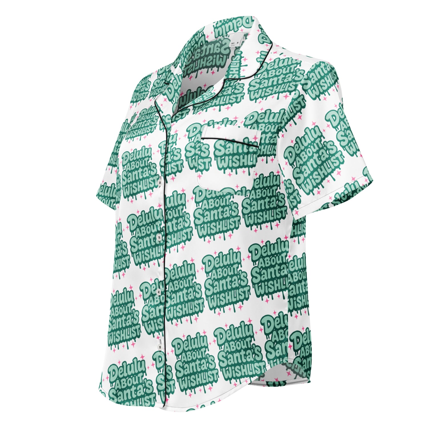 Delulu All Green Teen Short-Sleeves Pajama Top | – RB Designa Co
